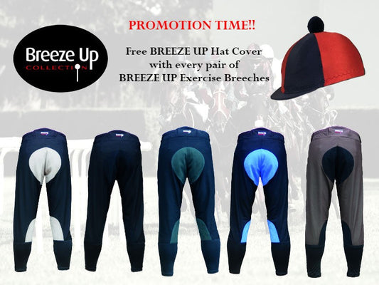 FREE Breeze Up Lycra Hat Cover with every pair of Breeze Up Breeches!