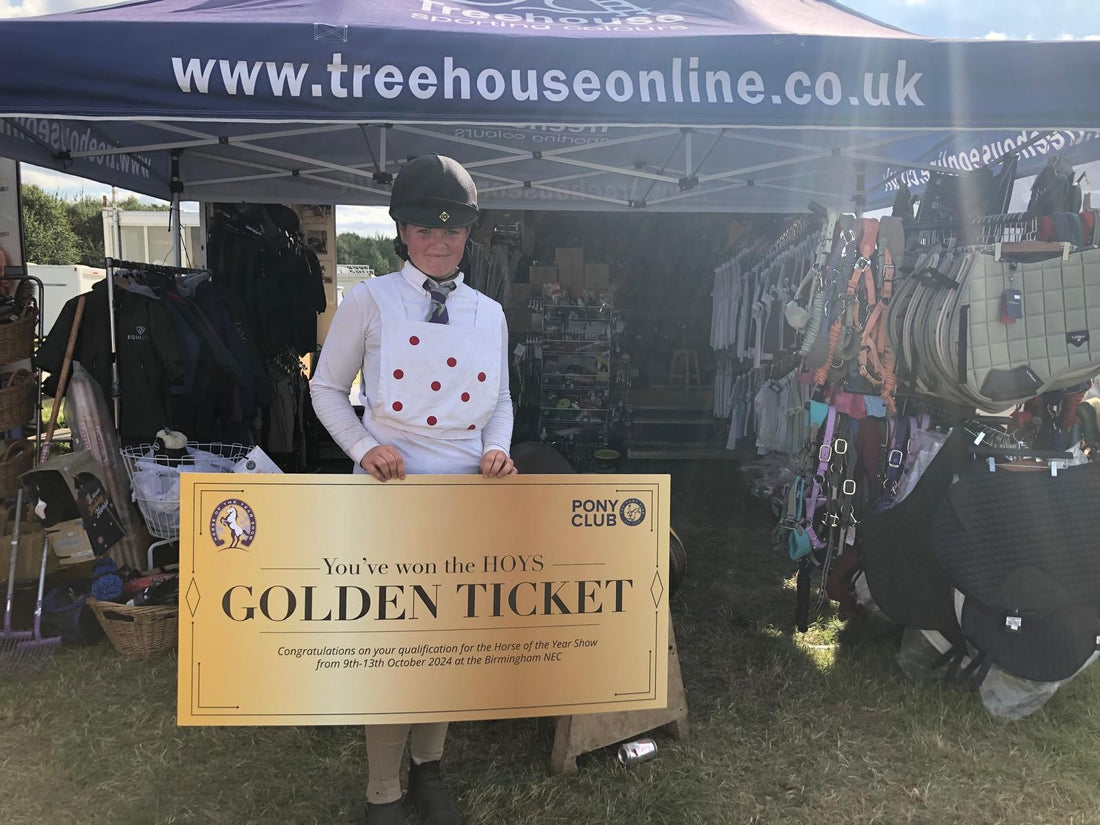 Brand Ambassador Maisey Gubb winning the Golden Ticket to HOYS