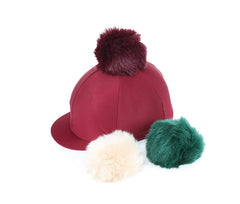 Switch It Faux Fur Poms Lycra Hat Cover