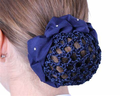 Hair Net and Bow - Flower Design