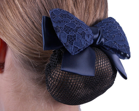 Lace Hair Net with Bow