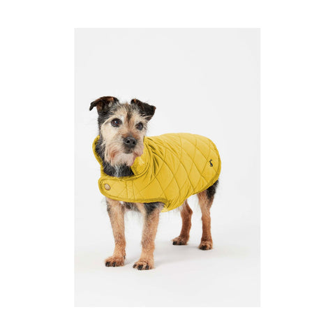 Joules Antique Gold Quilted Dog Coat