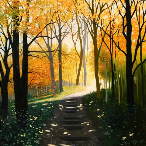 Landscape Greeting Card - Woodland Steps