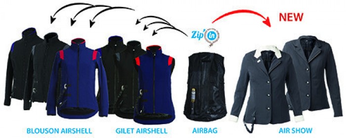 Gilet Airbag Helite Zip'In 2 - NEW